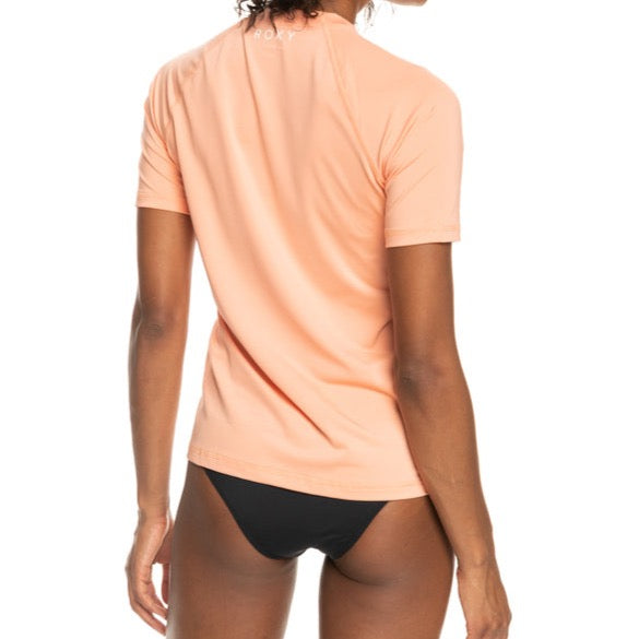 ROXY Classic Short Sleeve Rashguard - Papaya